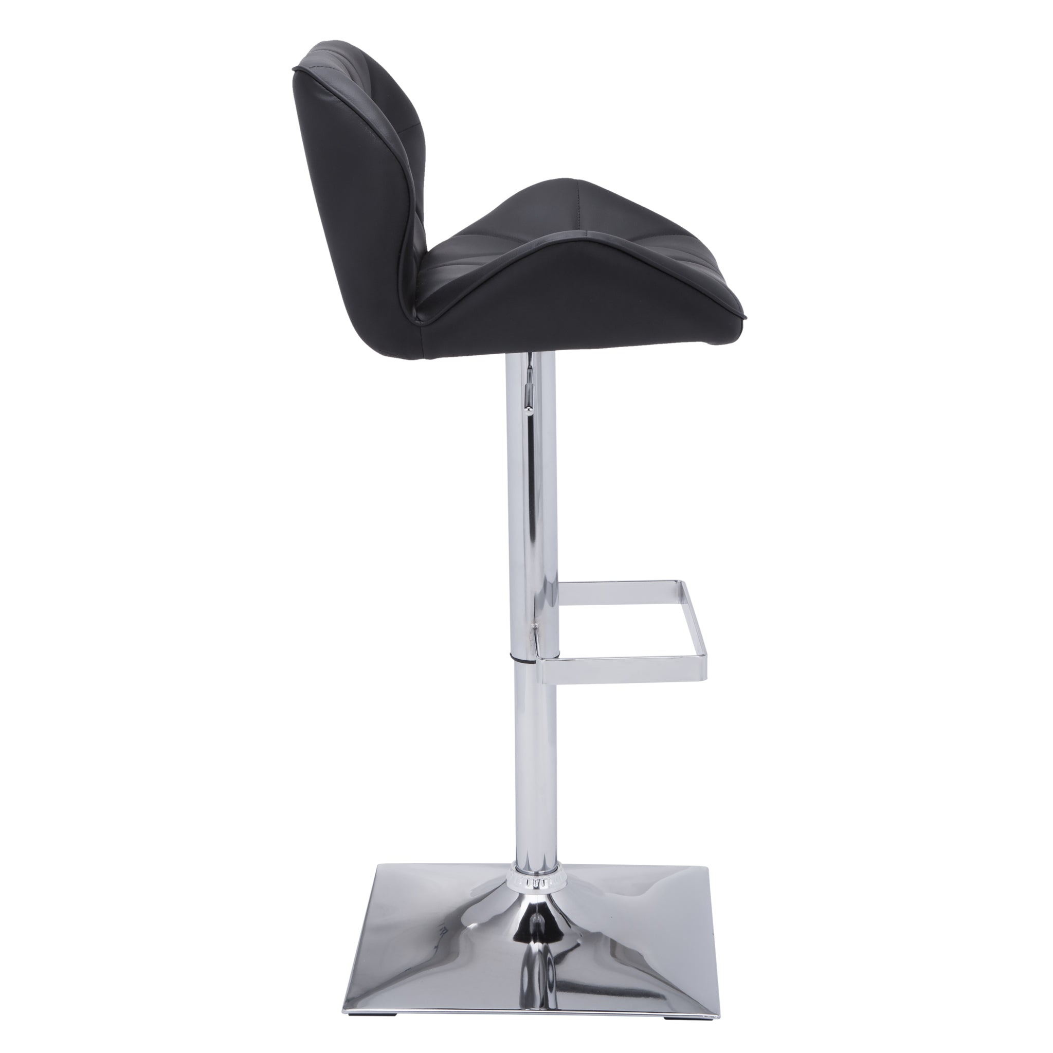 Sunpan Boulton Adjustable Stool in Graphite / Onyx / Snow