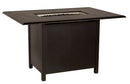 Woodard Solid Cast Rectangular Counter Height Fire Table