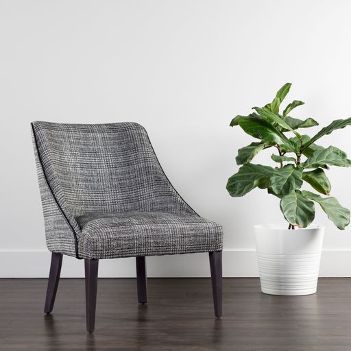 Sunpan Ragona Lounge Chair Grey Oak-Naya Check Black / Light Grey Oak-Naya Check Light Grey