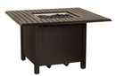 Woodard Thatch Square Chat Height Fire Table