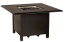 Woodard Solid Cast 42" Square Chat Height Fire Table