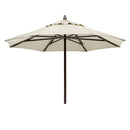 Telescope Casual Commercial Market Umbrella-7 1/2' Powdercoated Aluminum Commercial Market Umbrella-1.5" Pole-8 Ribs