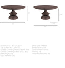 Mercana Crossman 60" Round Dark Brown/Gray Solid Wood Table Top and Base Dining Table