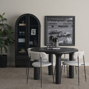 Mercana Gehry 72.3" H Dark Brown Metal Brown Wood and Glass Door Display Cabinet