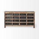 Mercana Wilton I 63x16 Reclaimed Wood and Metal 16 Drawer Sideboard