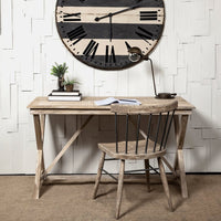 Mercana Tracy 54L x 28W Natural X Frame Wood Office Desk