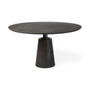 Mercana Maxwell 54" Brown Solid Wood Top Brown Metal/Wood Base Dining Table