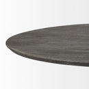 Mercana Maxwell 54" Brown Solid Wood Top Brown Metal/Wood Base Dining Table