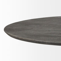 Mercana Maxwell 54" Brown Solid Wood Top Brown Metal/Wood Base Dining Table