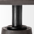 Mercana Maxwell 54" Brown Solid Wood Top Brown Metal/Wood Base Dining Table