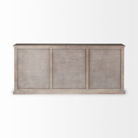 Mercana Braxton III Natural Brown Solid Wood 3 Drawer 6 Door Sideboard