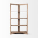 Mercana Turnbull I 42L x 16W x 72H Light Brown Wood Four Shelf Shelving Unit
