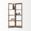 Mercana Turnbull I 42L x 16W x 72H Light Brown Wood Four Shelf Shelving Unit