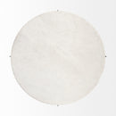 Mercana Reinhold 49" Round White Marble Top Gold Metal Base Coffee Table