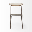Mercana Katniss 30" Total Height Cream Fabric Seat Gold Metal Frame Bar Stool