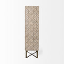 Mercana Excelsior II 68.1" H Light Brown Wood Gold Iron Base Storage Cabinet