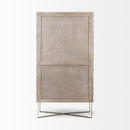 Mercana Excelsior II 68.1" H Light Brown Wood Gold Iron Base Storage Cabinet