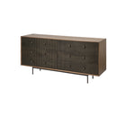 Mercana Grace Two-Tone Brown Solid Wood 6 Drawer Sideboard