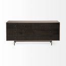 Mercana Grace Two-Tone Brown Solid Wood 6 Drawer Sideboard