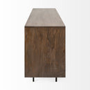 Mercana Grace Two-Tone Brown Solid Wood 6 Drawer Sideboard
