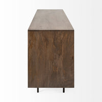 Mercana Grace Two-Tone Brown Solid Wood 6 Drawer Sideboard