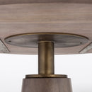 Mercana Maxwell 54" Brown Solid Wood Top Brown Metal/Wood Base Dining Table