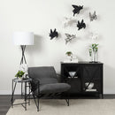 Mercana Poppy III 40L x 16W Black Metal With Glass Door Accent Cabinet