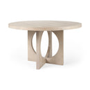 Mercana Liesl 54.L x 54.0W x 30.0H Barely Gray Finished Wood With Circular Top Dining Table