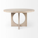 Mercana Liesl 54.L x 54.0W x 30.0H Barely Gray Finished Wood With Circular Top Dining Table