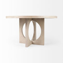 Mercana Liesl 54.L x 54.0W x 30.0H Barely Gray Finished Wood With Circular Top Dining Table