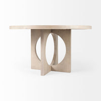 Mercana Liesl 54.L x 54.0W x 30.0H Barely Gray Finished Wood With Circular Top Dining Table