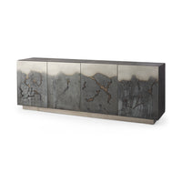 Mercana Roxdale Acid Wash Metal Sideboard