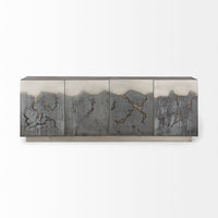 Mercana Roxdale Acid Wash Metal Sideboard