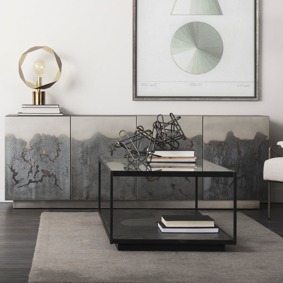 Mercana Roxdale Acid Wash Metal Sideboard