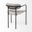 Mercana Parker Gray Fabric Seat Black Metal Dining Chair