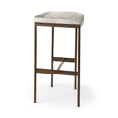 Mercana Millie 16.75 X 17.75 X 30 Hair-on-hide Seat With Gold Frame Bar Stool