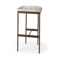 Mercana Millie 16.75 X 17.75 X 30 Hair-on-hide Seat With Gold Frame Bar Stool