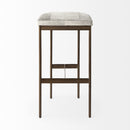 Mercana Millie 16.75 X 17.75 X 30 Hair-on-hide Seat With Gold Frame Bar Stool