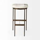 Mercana Millie 16.75 X 17.75 X 30 Hair-on-hide Seat With Gold Frame Bar Stool