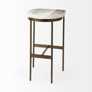 Mercana Millie 16.75 X 17.75 X 30 Hair-on-hide Seat With Gold Frame Bar Stool