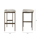 Mercana Millie 16.75 X 17.75 X 30 Hair-on-hide Seat With Gold Frame Bar Stool