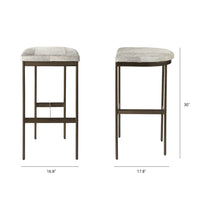 Mercana Millie 16.75 X 17.75 X 30 Hair-on-hide Seat With Gold Frame Bar Stool