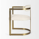 Mercana Hollyfield II Cream Fabric Seat with Gold Iron Frame Dining Chair