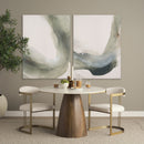 Mercana Hollyfield II Cream Fabric Seat with Gold Iron Frame Dining Chair