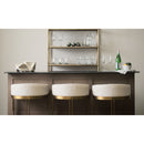 Mercana Hollyfield II Cream / Gray Fabric Seat With Gold / Gray Metal Base Bar Stool
