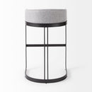 Mercana Hollyfield II Cream / Gray Fabric Seat With Gold / Gray Metal Base Bar Stool