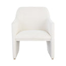 Sunpan Doreen Lounge Chair in Lux Brass - Diamond Mummy / Rubino White / Lux Moon Dust - Diamond Ocher