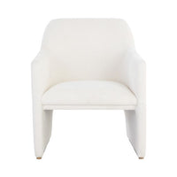 Sunpan Doreen Lounge Chair in Lux Brass - Diamond Mummy / Rubino White / Lux Moon Dust - Diamond Ocher