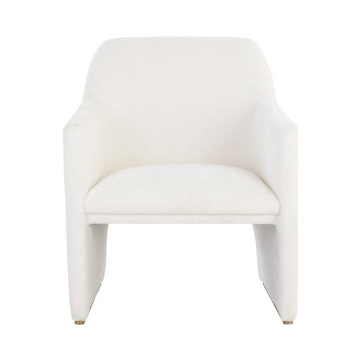 Sunpan Doreen Lounge Chair in Lux Brass - Diamond Mummy / Rubino White / Lux Moon Dust - Diamond Ocher
