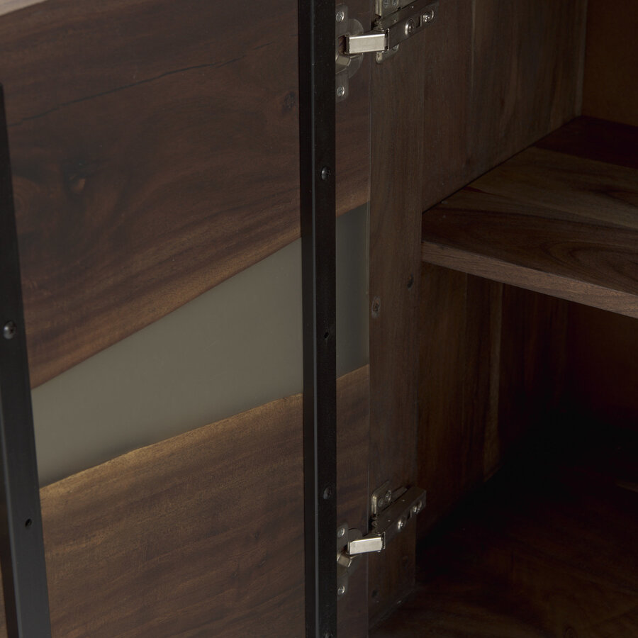 Mercana Hemlock Brown Wood Sideboard